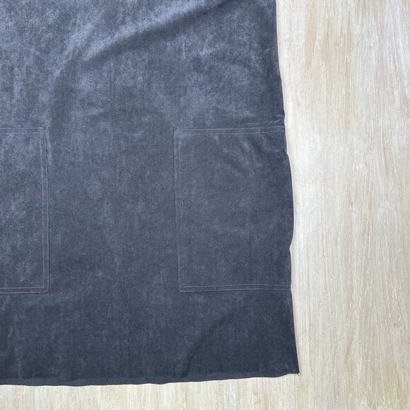 Aritzia Wilfred Free Nori Vegan Faux Suede Boxy Pockets Lagenlook Shift Dress S - Picture 4 of 14